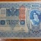 B109H- Bancnota 1000 koroane 1902 Austria- Ocupatia Germania Reich ww2.