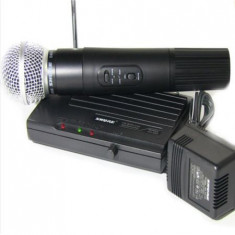 Microfon wireless SHURE SH-200 , leduri indicatoare ,si buton volum, Profesional foto