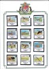 DB1 Colonii Ins. Falkland 1998 Fauna Pasari 12 v. MNH in haviduri pe foaie de album, Nestampilat