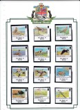 DB1 Colonii Ins. Falkland 1998 Fauna Pasari 12 v. MNH in haviduri pe foaie de album