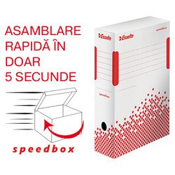Cutie arhivare și depozitare carton ondulat Esselte Speedbox 100 mm A4