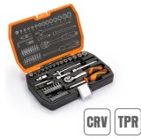 Set capete 1/4&quot; cu clichet 72T, 42buc WeldLand Equipment