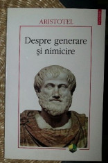 Despre generare si nimicire / Aristotel foto