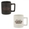Set Căni Ceramice, Model &quot;Fresh Coffe Just for You&quot;, Alb și Negru, Capacitate 310ml, 2 Bucăți