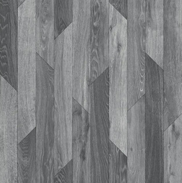 Linoleum Rezidential Antiderapant Clasa 21, Belgia, Model Hungarian Oak 990D, Design Imitatie Parchet, Stejar Gri Rustic, Suport Spuma, Grosime 2.3 mm