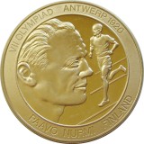 v717 FILANDA PAAVLO NURMI OLIMPIADA 1920 ANTWERP MEDALIE SPORTIVA BRONZ 38mm 24g STARE FOARTE FRUMOASA