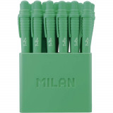 Pixuri Milan Sway, Varf 0.7 mm, 19 Buc/Set, Scriere Verde, Corp Plastic Verde, Pixuri Milan Verzi, Pixuri Scolare, Instrumente de Scris, Pixuri Retrac