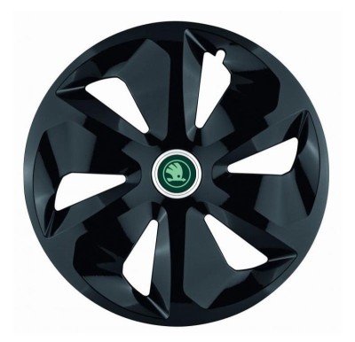 Set 4 capace roti pentru Skoda Nou Verde, model Roco Black, R15 foto