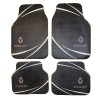 Set 4 Covorașe Auto Universale Renault &ndash; Negru cu Design Curbat, PVC