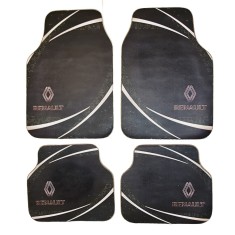 Set 4 Covorașe Auto Universale Renault &ndash; Negru cu Design Curbat