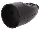 Conector Alimentare AC Mamă 2P 250V 16A Negru