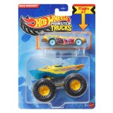 Set 2 vehicule, Hot Wheels, Monster Truck, Wave Wrecker, 1:64, JJT62