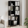 VidaXL Bibliotecă, negru, 72x28x172 cm, lemn prelucrat