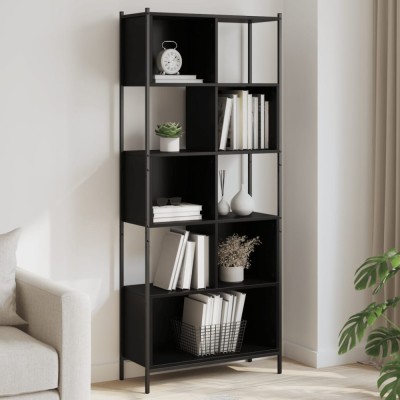 vidaXL Bibliotecă, negru, 72x28x172 cm, lemn prelucrat 3213652 foto