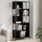 vidaXL Bibliotecă, negru, 72x28x172 cm, lemn prelucrat