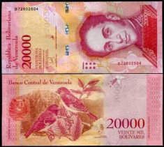 Venezuela 2017/2018 - 20000 bolivares UNC foto