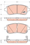 TRW GDB3437 COTEC set placute frana,frana disc