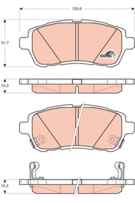 TRW GDB3437 COTEC set placute frana,frana disc foto
