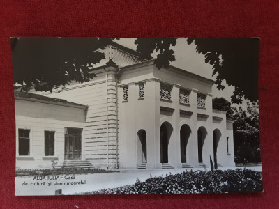 Alba Iulia - Casa de cultura si cinematograful - carte postala necirculata foto