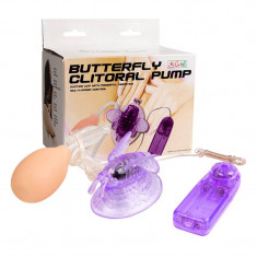 Pompa Butterfly Clitoris cu Vibratii Multispeed, Mov