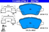 ATE 13.0460-2784.2 set placute frana,frana disc