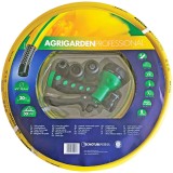 Kit furtun apa ranforsat triplustratificat profesional, 1/2 inchi, 20m, 4 accesorii, Agrigarden, DSH, 254109