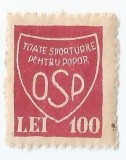 *Romania, lot 1063 cu 1 timbru fiscal pentru sport, 1946, MNH