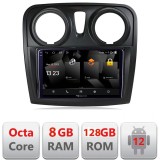 Navigatie Dacia Sandero Logan 2012-2020 Android 12, 8GB RAM, 128GB, 2K QLED