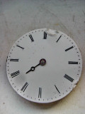 100-Mecanism mic pentru ceas de buzunar vechi cu cadran din portelan.