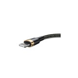 Baseus Lightning Cafule Cablu de date și &icirc;ncărcare pentru iPhone 1.5A 2m aur negru (CALKLF-CV1)