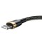 Baseus Lightning Cafule Cablu de date și &icirc;ncărcare pentru iPhone 2A 3m Aur negru (CALKLF-RV1)