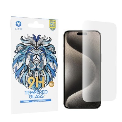 Folie pentru iPhone 15 Pro Max - Lito 2.5D Classic Glass - Clear foto