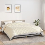 vidaXL Pătură cu greutăți, crem deschis, 220x260 cm, 15 kg, textil