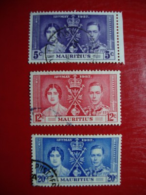 MAURITIUS 1937 SERIE GEORGE VI foto