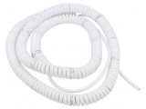 Cablu spiralat neecranat alb 0,8m-3,2m 300V