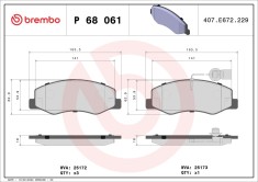 BREMBO P 68 061 PRIME LINE set placute frana,frana disc foto