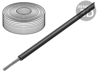 Cablu Silicon Negru 1x10mm2 Cupru 300V/500V foto