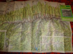 Muntii Fagaras colectia muntii nostri nr.1 , cu harta / ghid turistic