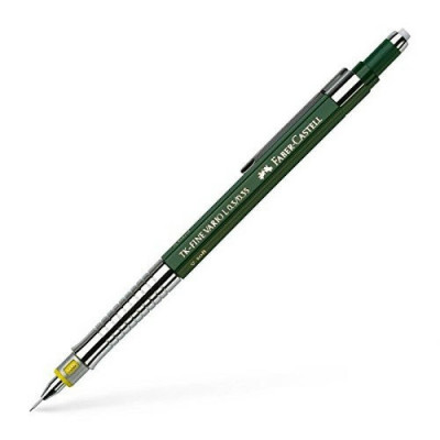 Creion Mecanic Faber &amp;ndash; Castell TK-Fine VarioL.3, 0.35 mm Mina, Grip Metal, Clip Rezistent, Corp Verde, Creion Mecanic Colorat, Rechizite Scolare, Inst foto