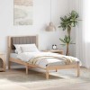 VidaXL Cadru de pat cu tăblie tapițată Gri taupe 75 x 190 cm țesătură 878302