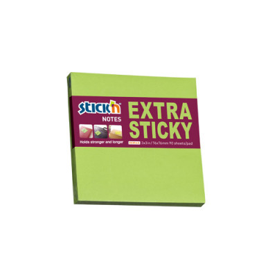 Notes Autoadeziv Extra-sticky 76 X 76mm, 90 File, Stick&amp;quot;n - Verde Neon foto