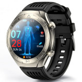 Smartwatch iSEN FD02 Silver, 1.46 HD, Imbunatatire somn, Glicemie, PPG+ECG, HR, Apel Bt, SOS, Asist. vocal, Ingrijire de la distanta