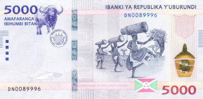 Bancnota Burundi 5.000 Franci 2022 (2023) - PNew UNC foto