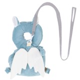 Rucsac cu ham de siguranta, pentru copii, invatarea mersului, model liliac, poliester, 30 x 20 x 4 cm, albastru