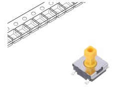 Microintrerupator TACT SPST-NO 0,05A 24V SMT foto