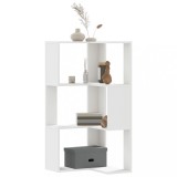 VidaXL Bibliotecă 3 niveluri alb 50x50x102 cm lemn prelucrat
