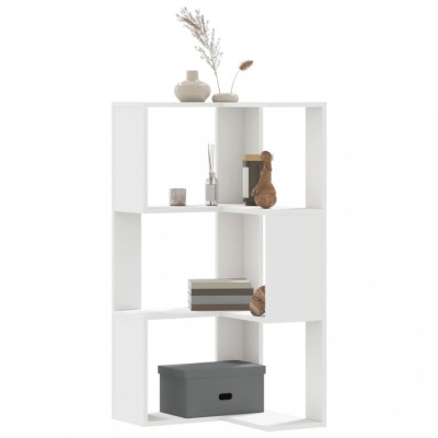 vidaXL Bibliotecă 3 niveluri alb 50x50x102 cm lemn prelucrat 852591 foto