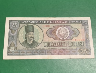 Bancnota 25 lei 1966 RSR foto