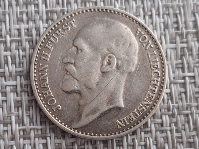 1 franc 1924 Lichtenstein, argint
