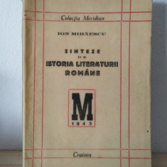 Ion Mihaescu - Sinteze de Istoria Literaturii Romane